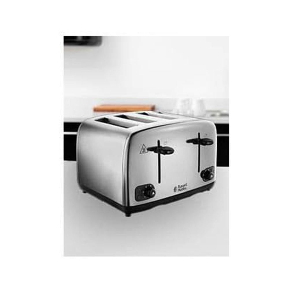 Russell Hobbs Adventure 4 Slice Toaster Brushed And Polished Stainless Steel 1700 W - Silver
