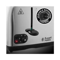 Russell Hobbs Adventure 4 Slice Toaster Brushed And Polished Stainless Steel 1700 W - Silver