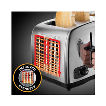 Russell Hobbs Adventure 4 Slice Toaster Brushed And Polished Stainless Steel 1700 W - Silver