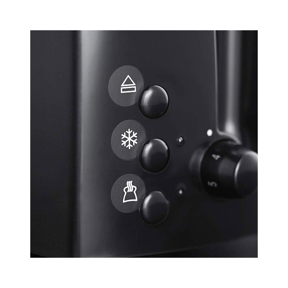 Russell Hobbs Textures 4 Slice Toaster With Extra Wide Slots 850W - Black