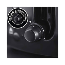 Russell Hobbs Textures 4 Slice Toaster With Extra Wide Slots 850W - Black