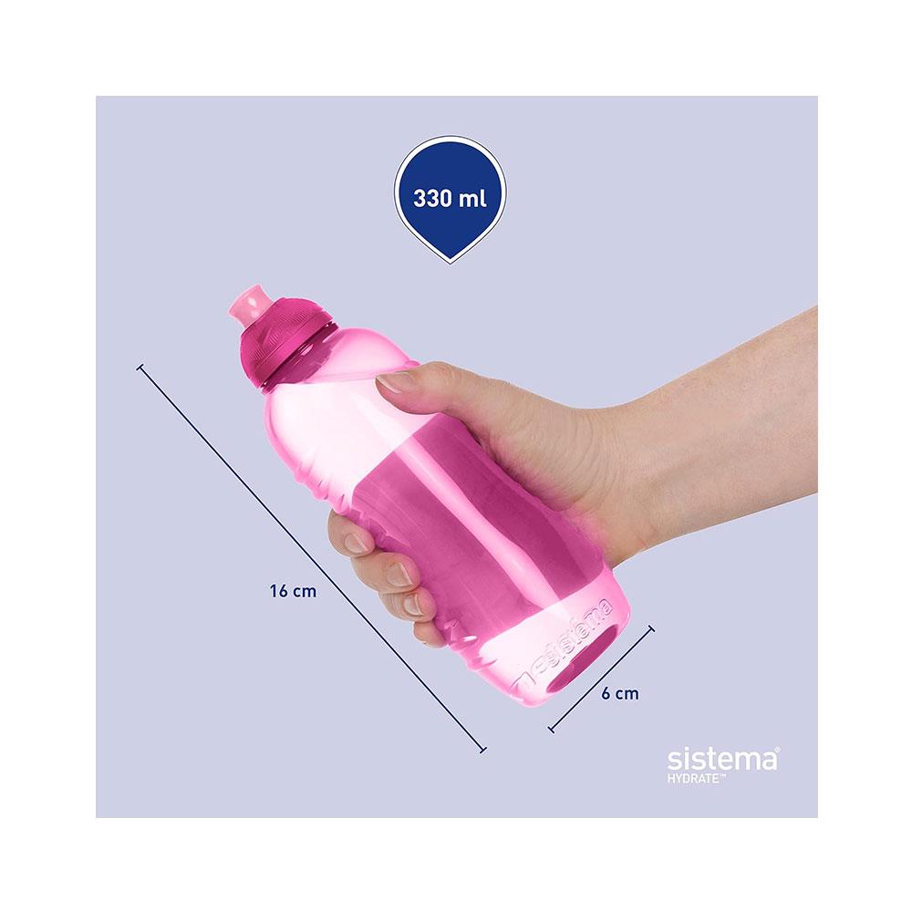 Sistema Twist n Sip Squeeze Bottle 330ml - Assorted Colours