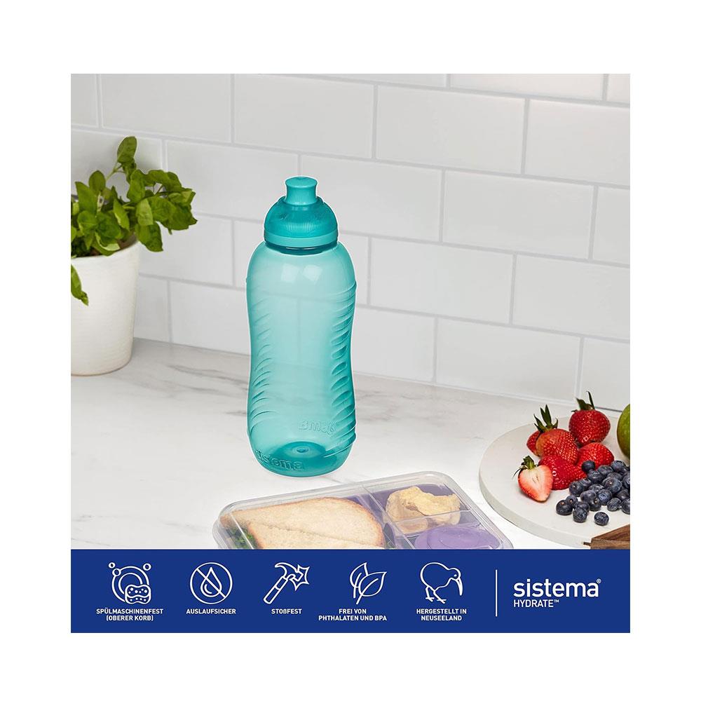 Sistema Twist n Sip Squeeze Bottle 330ml - Assorted Colours