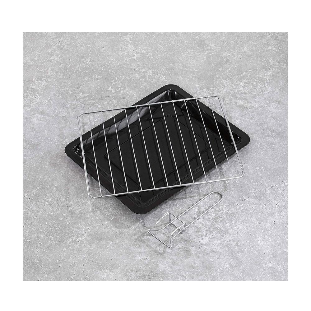 Daewoo Electric Oven with Hot Plates Adjustable Temperature Control Stainless Steel Glass 1500 W 32 Litre - Black
