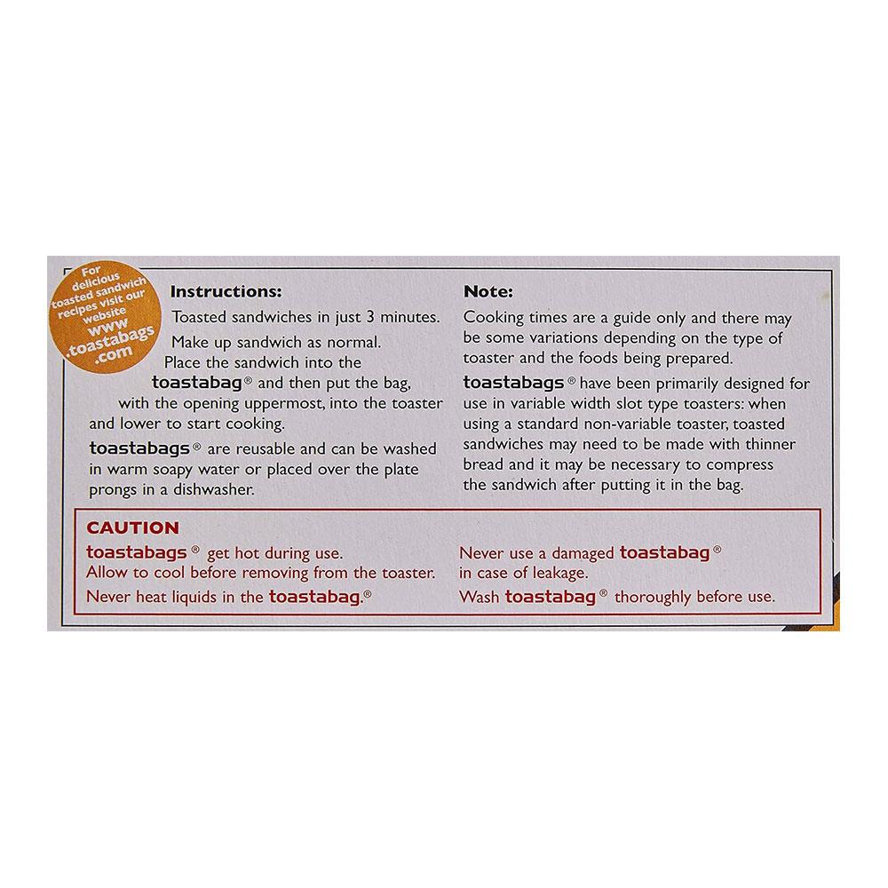 Toastabags Reusable Toaster Bags 100 Use - 2 Pack