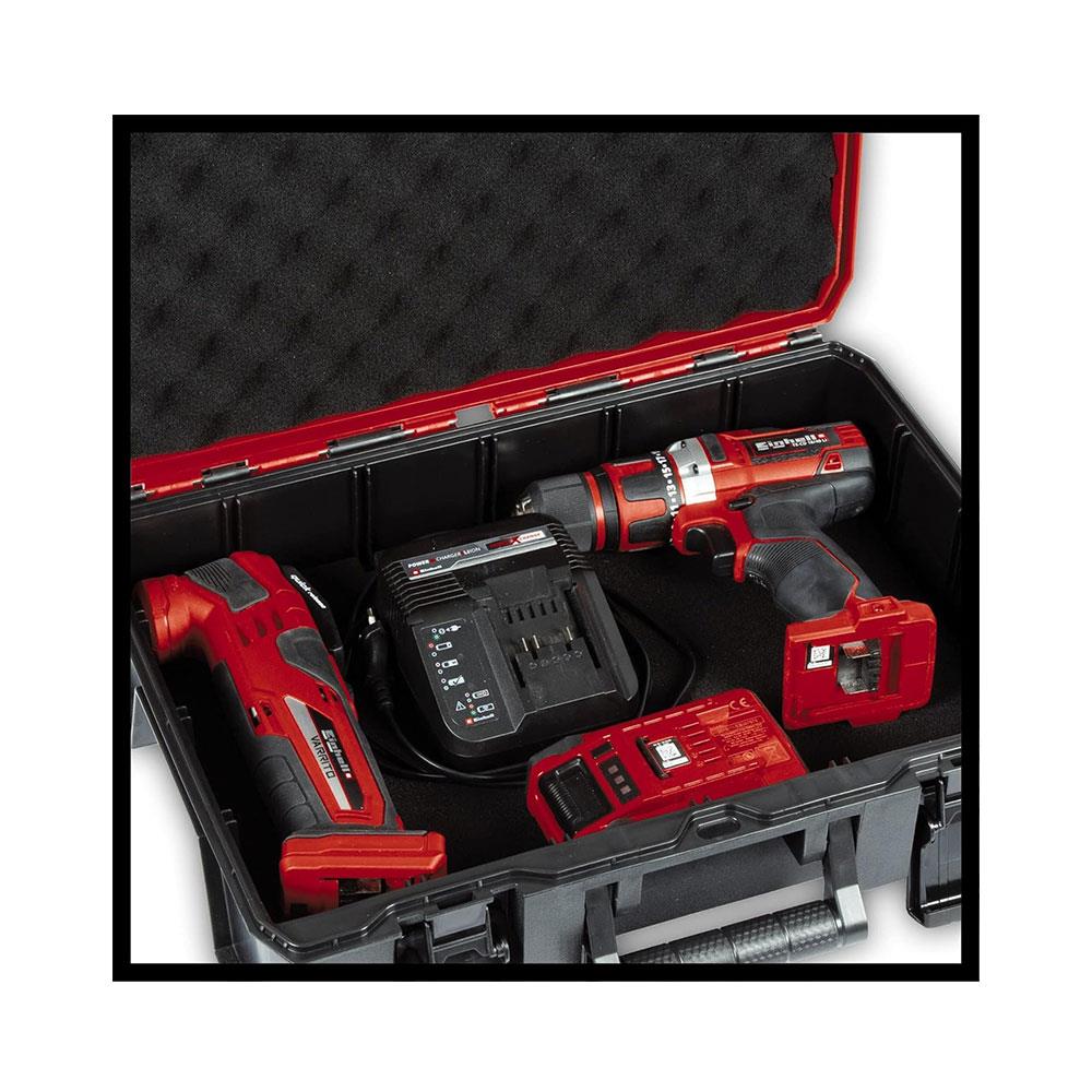 Einhell E-Case S-F System Carrying Storage Case Power Tool Box - Red/Black