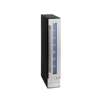 Montpellier 7 Bottle Wine Cooler Stainless Steel 6 Shelves - Silver/Black