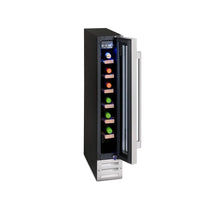Montpellier 7 Bottle Wine Cooler Stainless Steel 6 Shelves - Silver/Black