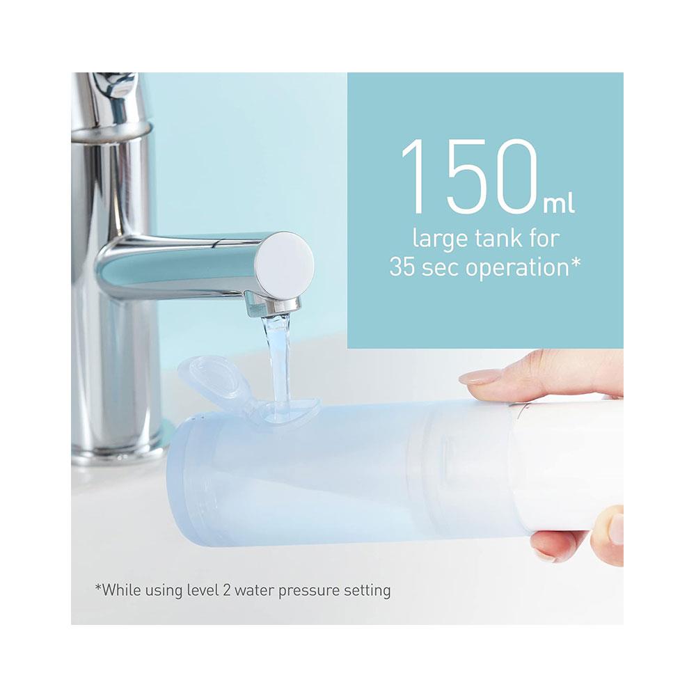 Panasonic Portable Oral Irrigator Travel Water Flossers With 2 Level Pressures Tooth Cleaner Nozzle - White/Blue