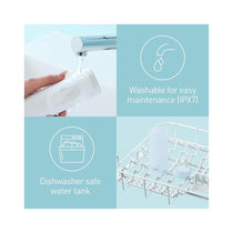 Panasonic Portable Oral Irrigator Travel Water Flossers With 2 Level Pressures Tooth Cleaner Nozzle - White/Blue