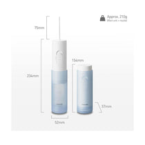 Panasonic Portable Oral Irrigator Travel Water Flossers With 2 Level Pressures Tooth Cleaner Nozzle - White/Blue