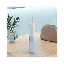 Panasonic Portable Oral Irrigator Travel Water Flossers With 2 Level Pressures Tooth Cleaner Nozzle - White/Blue