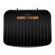 George Foreman Fit Medium Grill Versatile Griddle Hot Plate & Toastie Machine 1630W - Black & Copper