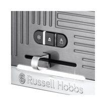 Russell Hobbs Geo Steel 2 Slice Toaster Wide Slot Textured Stainless Steel 1640W - Silver