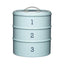 KitchenCraft Living Nostalgia 3-Tier Cake Storage Tin 22 x 27cm - Vintage Blue