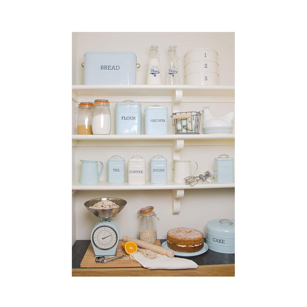 KitchenCraft Living Nostalgia 3-Tier Cake Storage Tin 22 x 27cm - Vintage Blue Secondary image