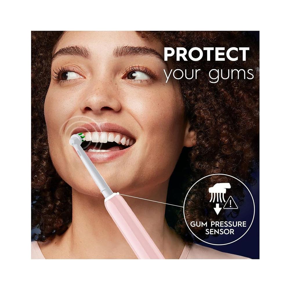 Oral-B Pro 1 Electric Toothbrush With 3D Cleaning & Gum Pressure Control - Pink