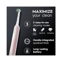 Oral-B Pro 1 Electric Toothbrush With 3D Cleaning & Gum Pressure Control - Pink