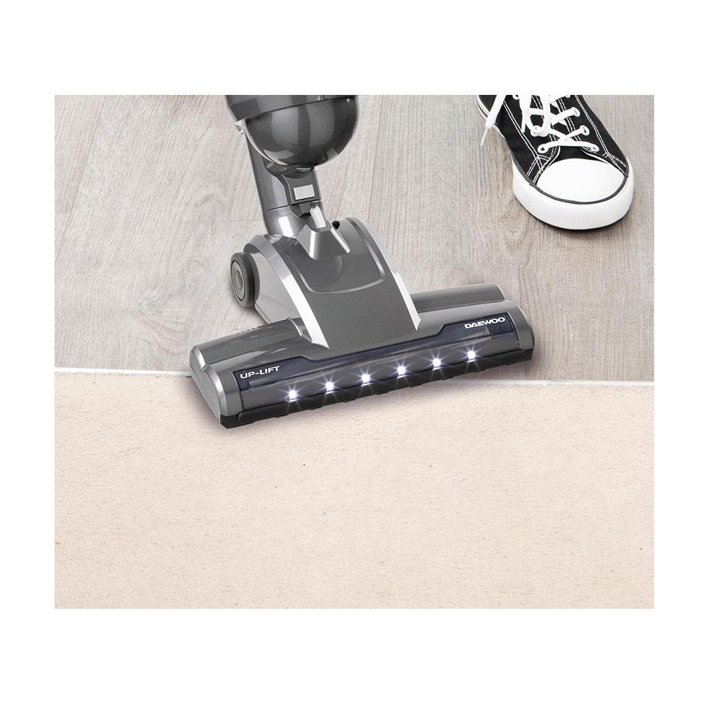Daewoo 2-In-1 Tornado Up-Lift Upright Vacuum Cleaner 600W 0.5 Litres  Dust Tank - Grey