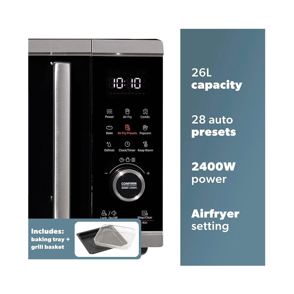 Daewoo Actuate 5-In-1 Air Fryer & Microwave Oven With 10 Power Levels 2400W 26 Litres - Black Secondary image