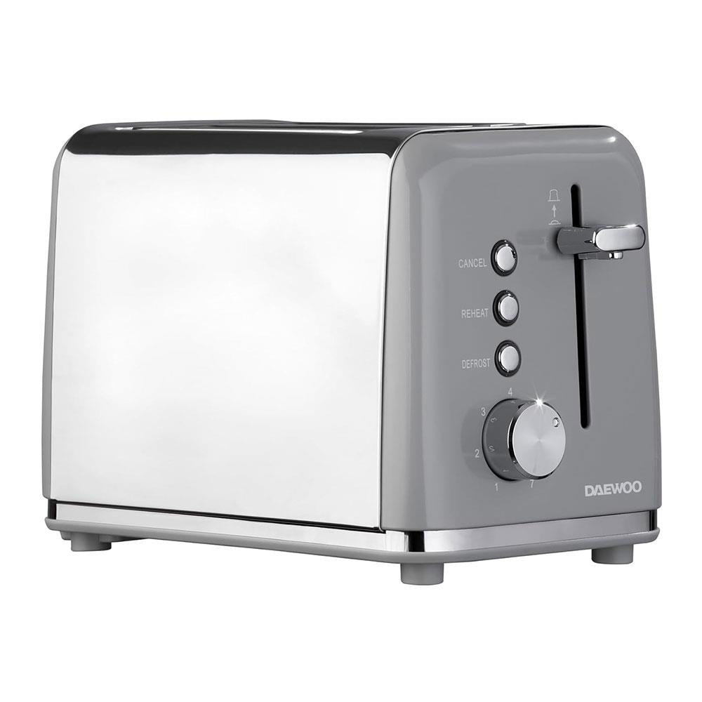 Daewoo Kensington 2 Slice Toaster Stainless Steel 870W - Grey Main image