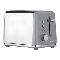 Daewoo Kensington 2 Slice Toaster Stainless Steel 870W - Grey