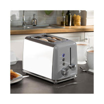 Daewoo Kensington 2 Slice Toaster Stainless Steel 870W - Grey