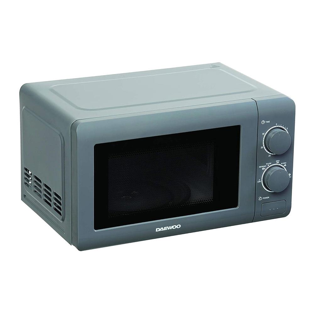 Daewoo Manual Microwave With 5 Power Settings & Defrost Function 30 Min Timer 800W 20 Litres - Grey