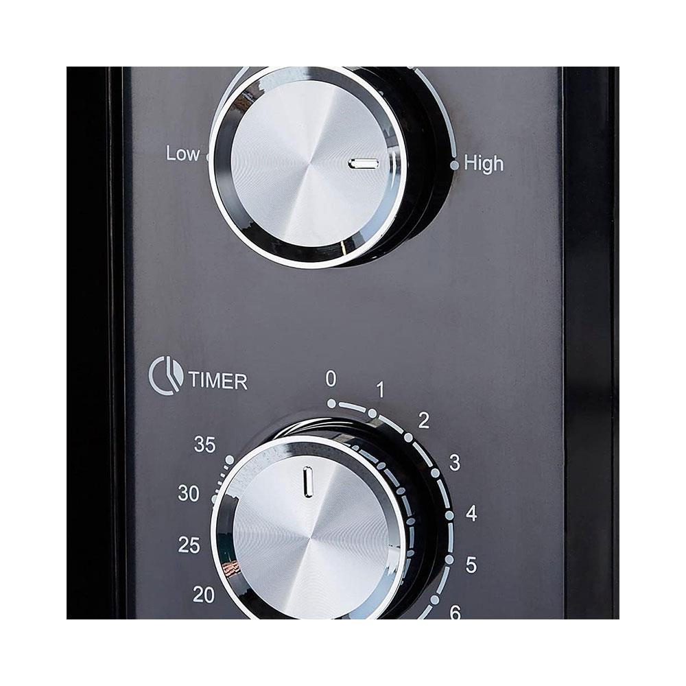 Daewoo Solo Microwave With Auto Defrost Function & 5 Power Settings 800W 23 Litres - Black