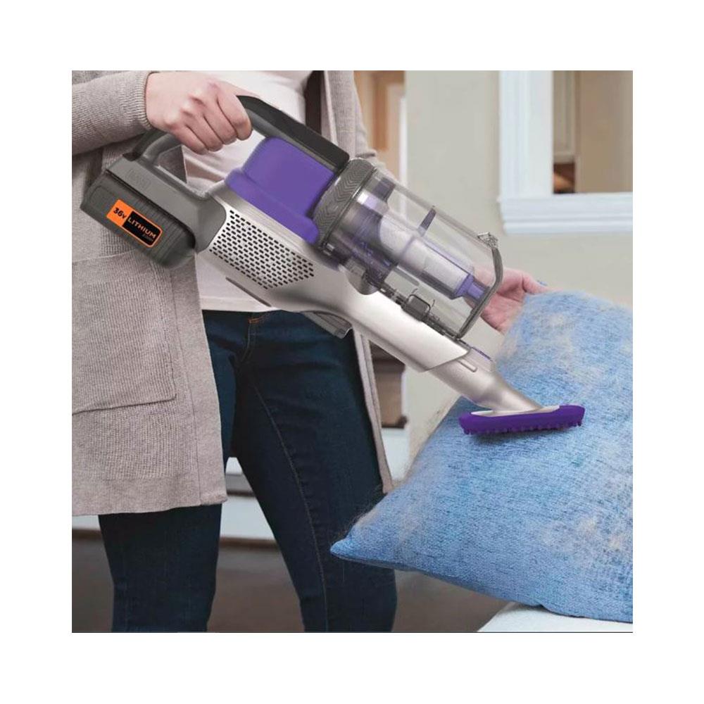 Black & Decker POWERSERIES Extreme 36V 4-In-1 Cordless Pet Vacuum Cleaner - Purple & Grey