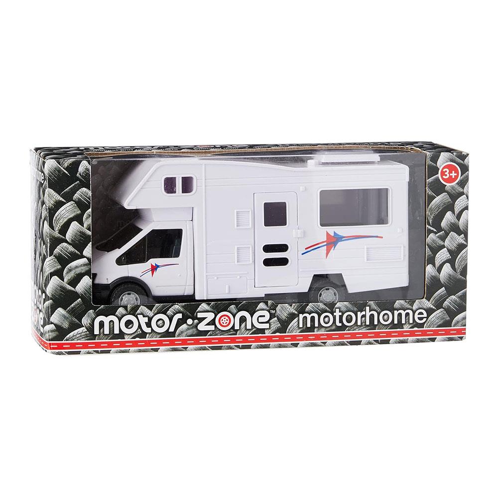 Motor Zone Motorhome 1:48 Scale Diecast Vehicle Toy With Opening Doors - White Secondary image