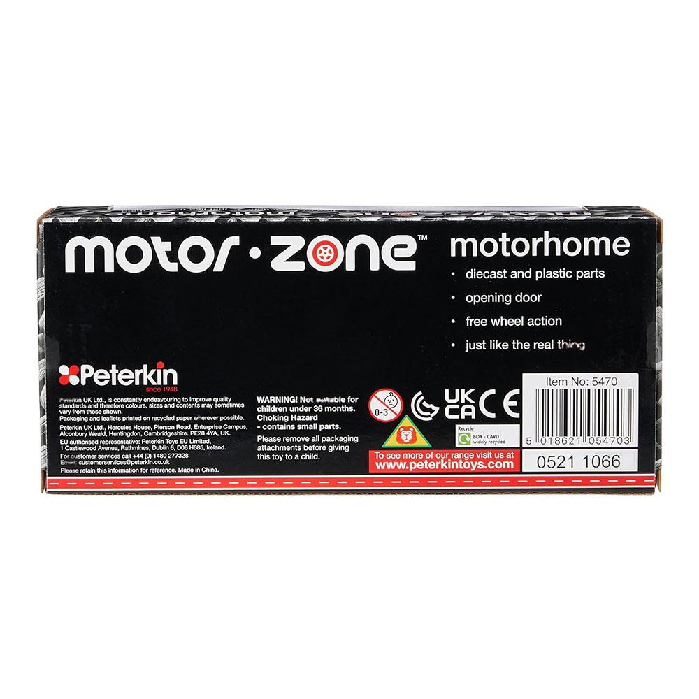 Motor Zone Motorhome 1:48 Scale Diecast Vehicle Toy With Opening Doors - White