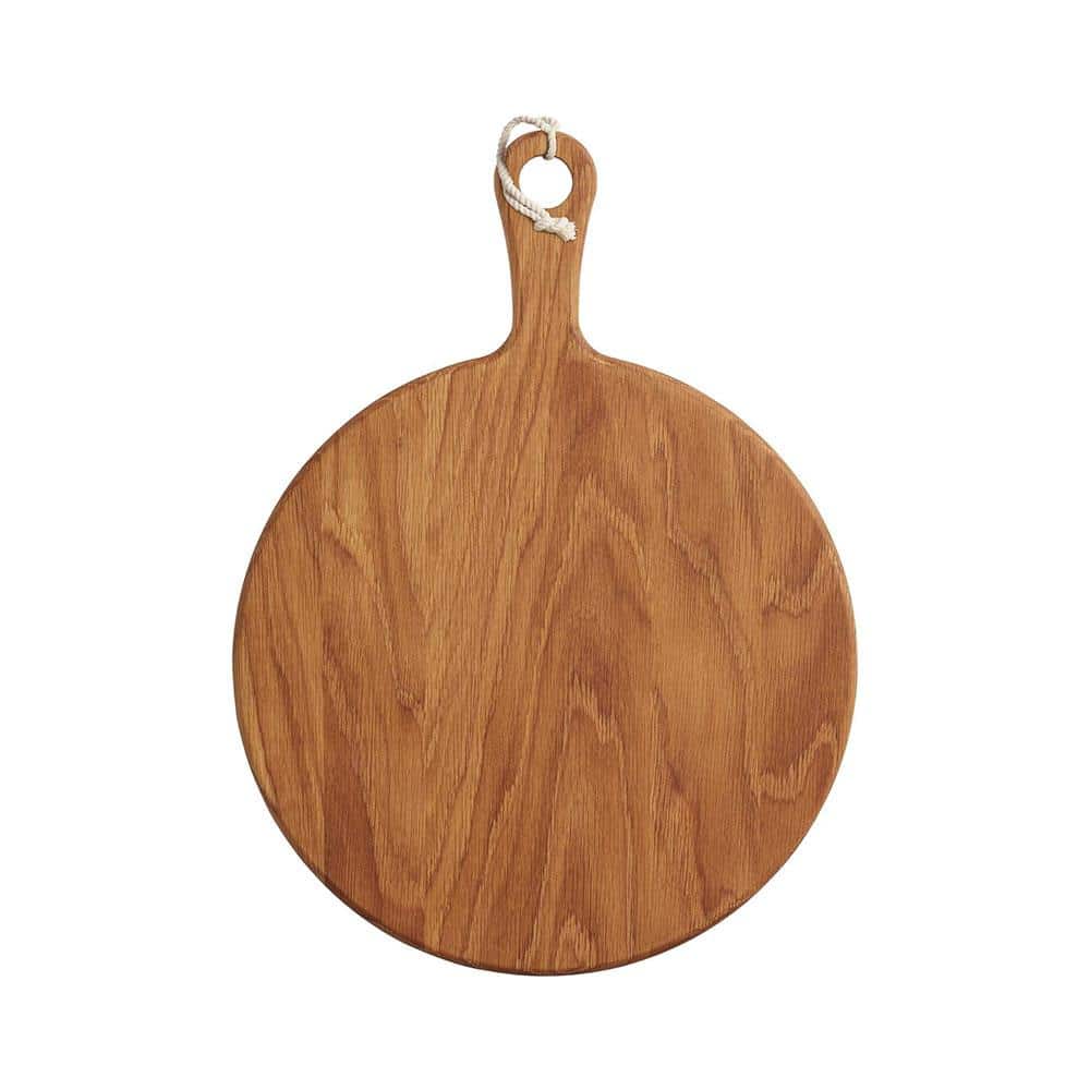 MasterClass Gourmet Prep & Serve Round Oak Paddle Board 30 x 40.5 x 1.5 cm - Brown Main image
