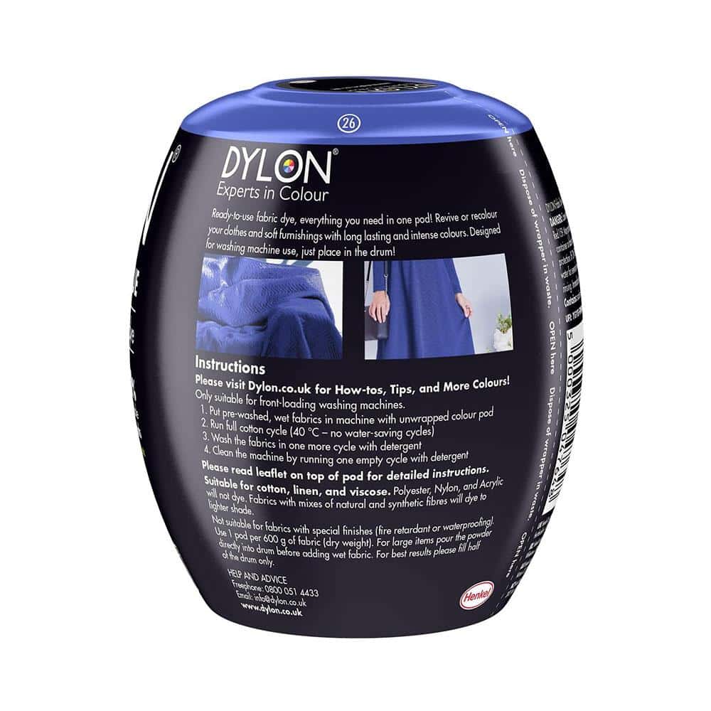 Dylon Machine Fabric Dye Pod For Clothes And Soft Furnishings 350g - Ocean Blue Secondary image