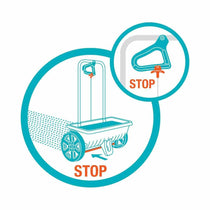 Gardena Spreader L For Delivering Fertiliser Seeds & Salt With Locking Slide 12.5 Litre Capacity - Blue