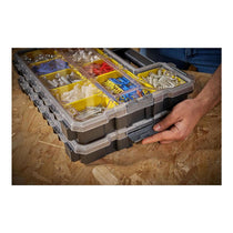 Stanley Fatmax Pro Shallow Stackable Storage Organiser With Metal Latches - Black/Yellow