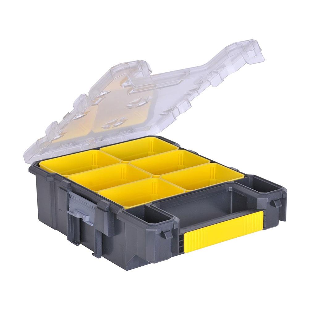 Stanley Fatmax Small Organiser With Metal Latch & 6 Removable Cups - Black/Yellow