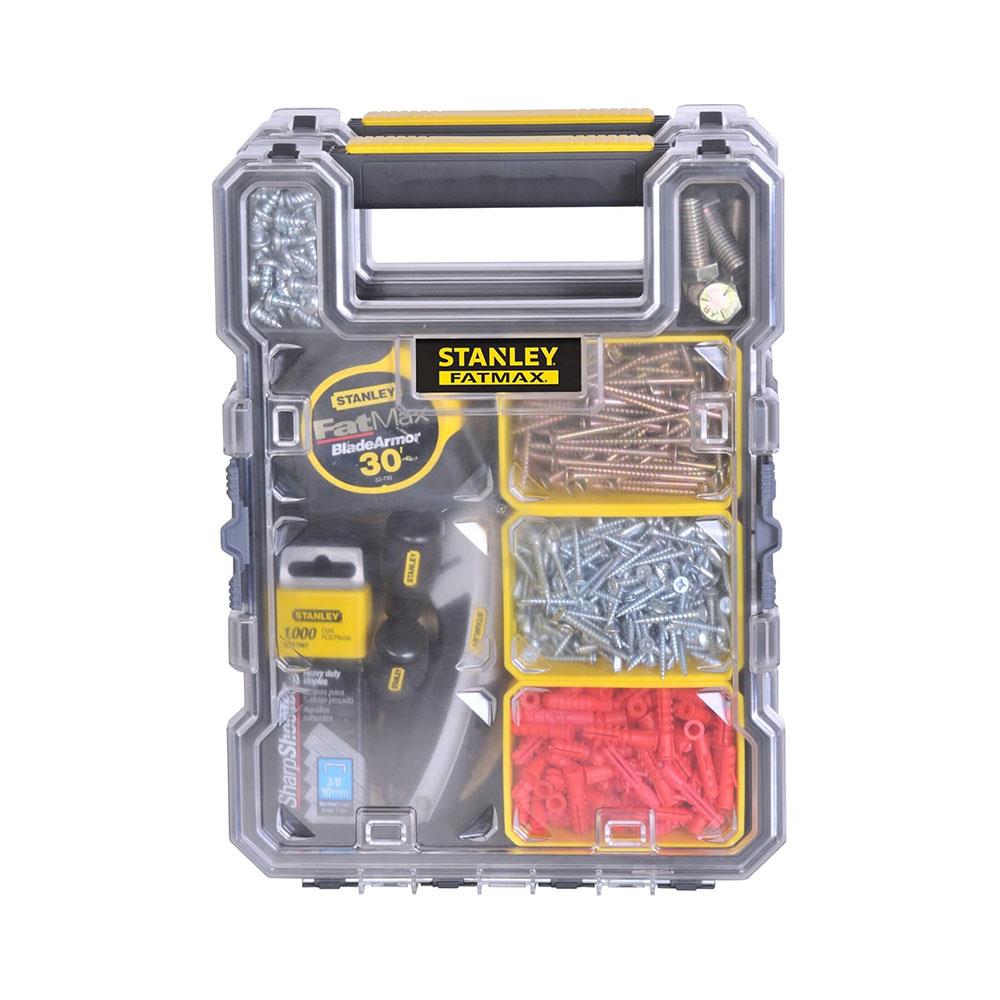 Stanley Fatmax Small Organiser With Metal Latch & 6 Removable Cups - Black/Yellow