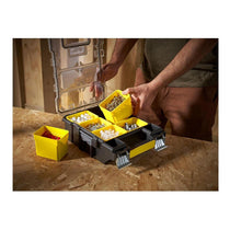 Stanley Fatmax Small Organiser With Metal Latch & 6 Removable Cups - Black/Yellow