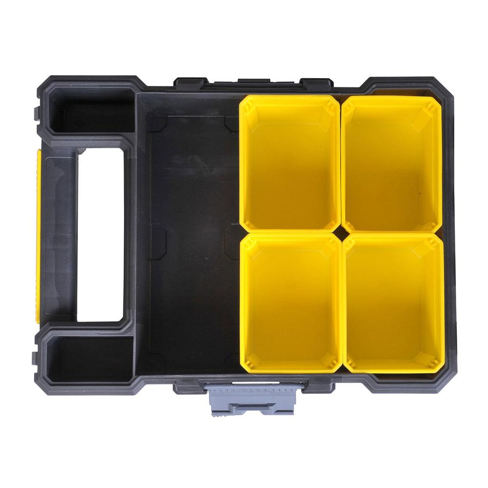 Stanley Fatmax Small Organiser With Metal Latch & 6 Removable Cups - Black/Yellow
