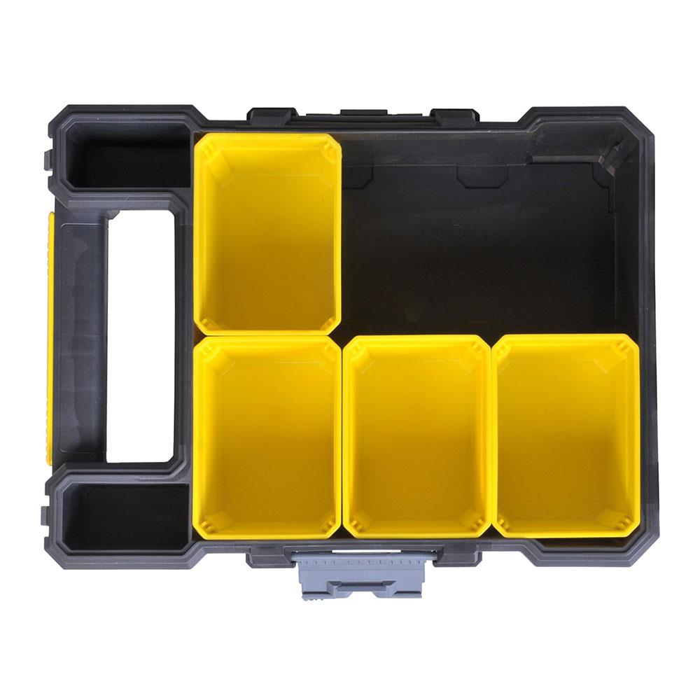 Stanley Fatmax Small Organiser With Metal Latch & 6 Removable Cups - Black/Yellow