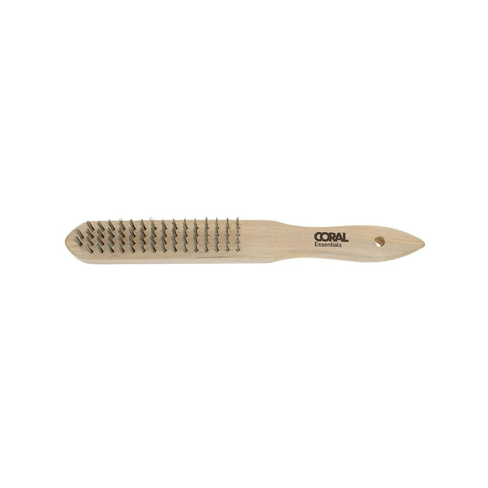 Coral Essentials 4-Row Fine Wire Abrasive Brush - Natural