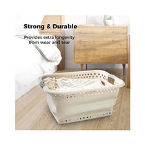 Tower Collapsible Laundry Basket With Pop-Up Design Large 16 Litres Capacity - Latte