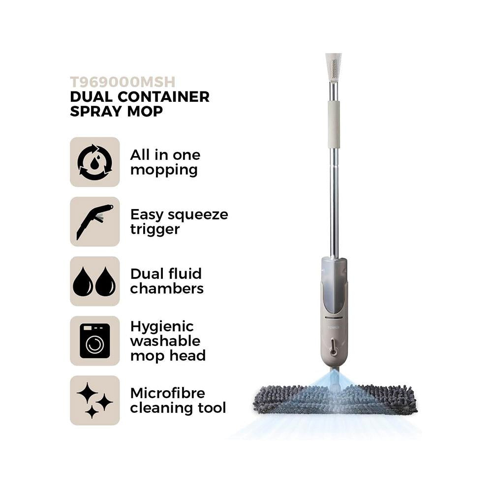 Tower Dual Container Spray Mop & Double-Sided Mop Head - Latte Secondary image
