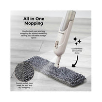Tower Dual Container Spray Mop & Double-Sided Mop Head - Latte