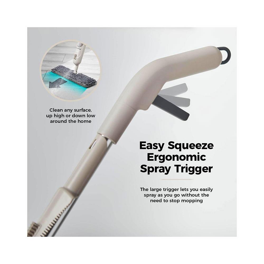Tower Dual Container Spray Mop & Double-Sided Mop Head - Latte