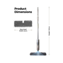 Tower Dual Container Spray Mop & Double-Sided Mop Head - Latte