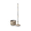 Tower Duo Compact Spin Mop Built-In Turbine 2 Internal Containers - Latte & Grey
