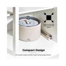 Tower Duo Compact Spin Mop Built-In Turbine 2 Internal Containers - Latte & Grey