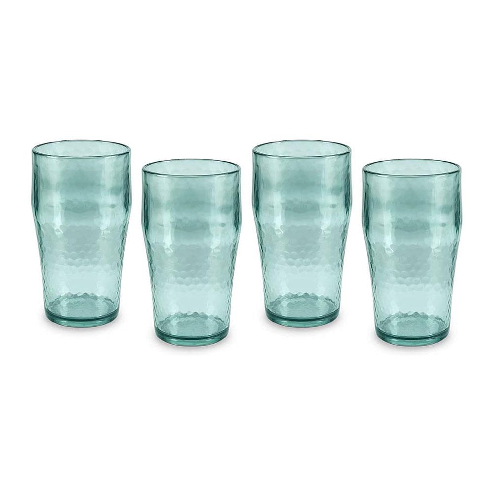 Tower Coast & Country Fresco Reusable Plastic Beer Glass Set of 4 - Green/Turquoise Main image